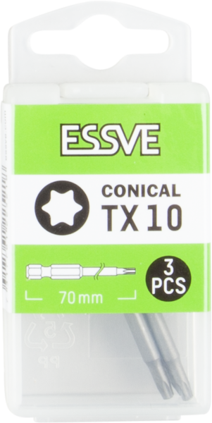 BITS ESSVE KONISK TX10 70MM 3ST