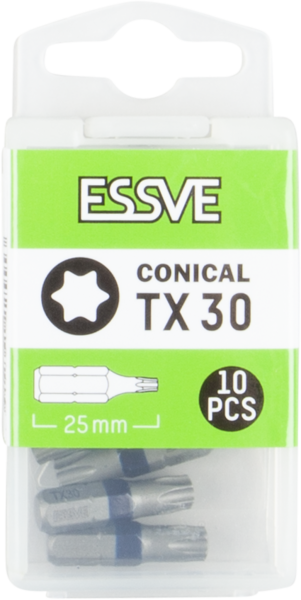 BITS ESSVE TX30 KONISK 25MM 10ST