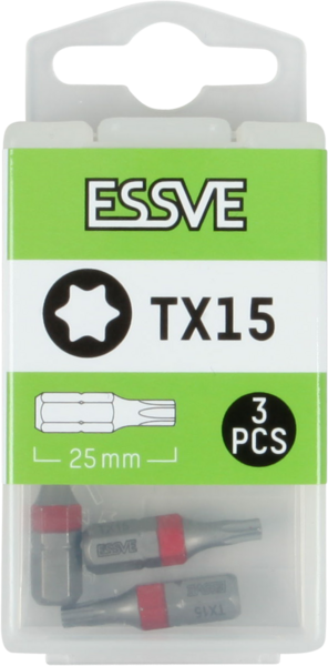 BITS ESSVE TX15 25MM 3ST