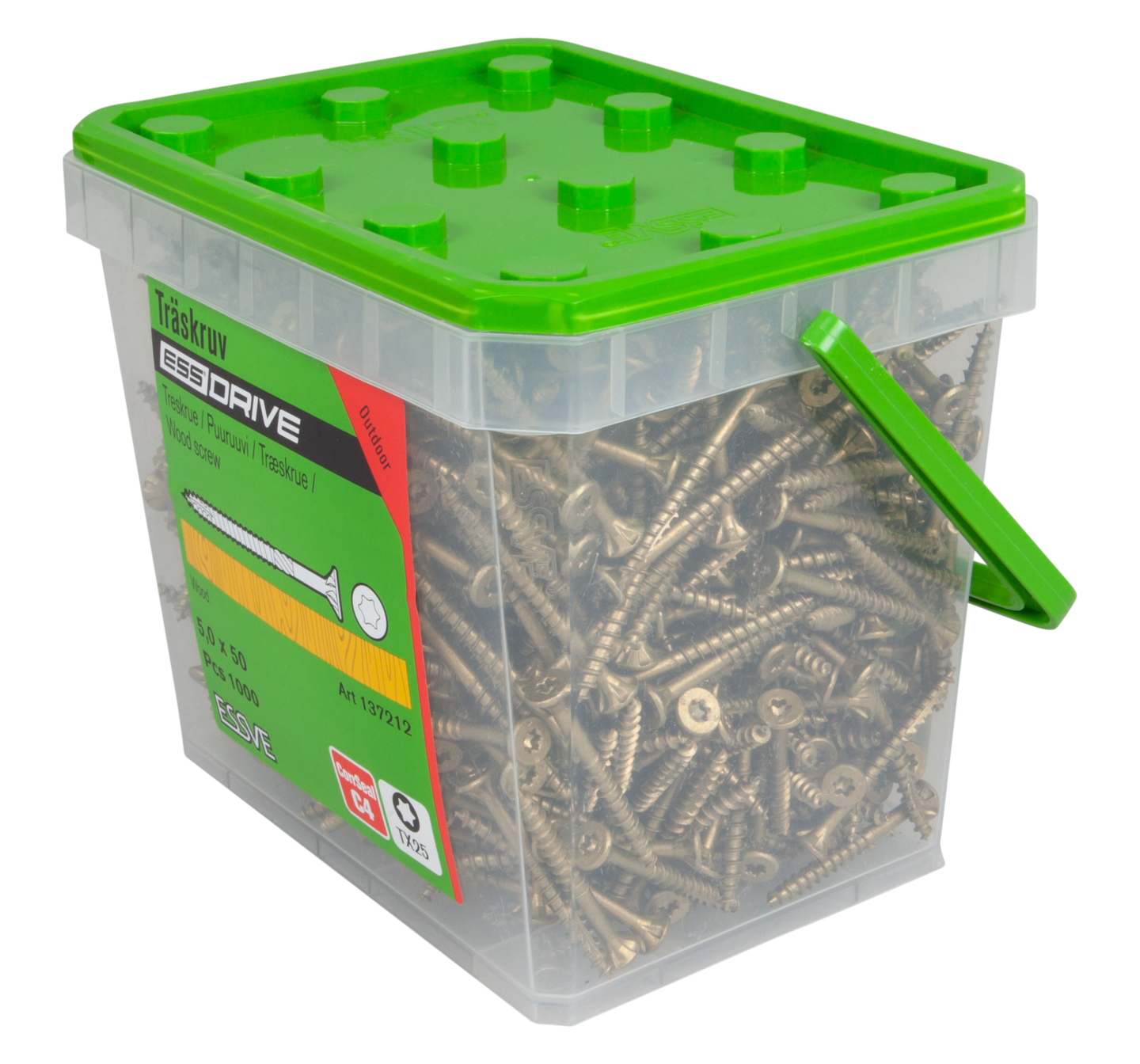 TRÄSKRUV FS UTV 5,0X50  1000ST TX25 ESSDRIVE CS