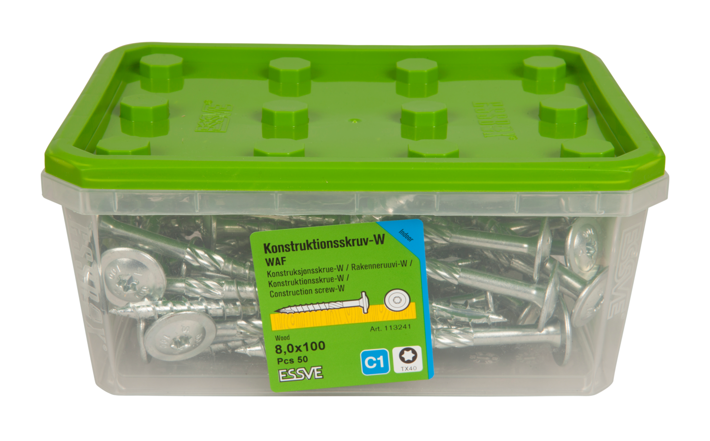 TRÄSKRUV KONSTRUKTION-W BLANKFÖRZINKAD 8,0X100