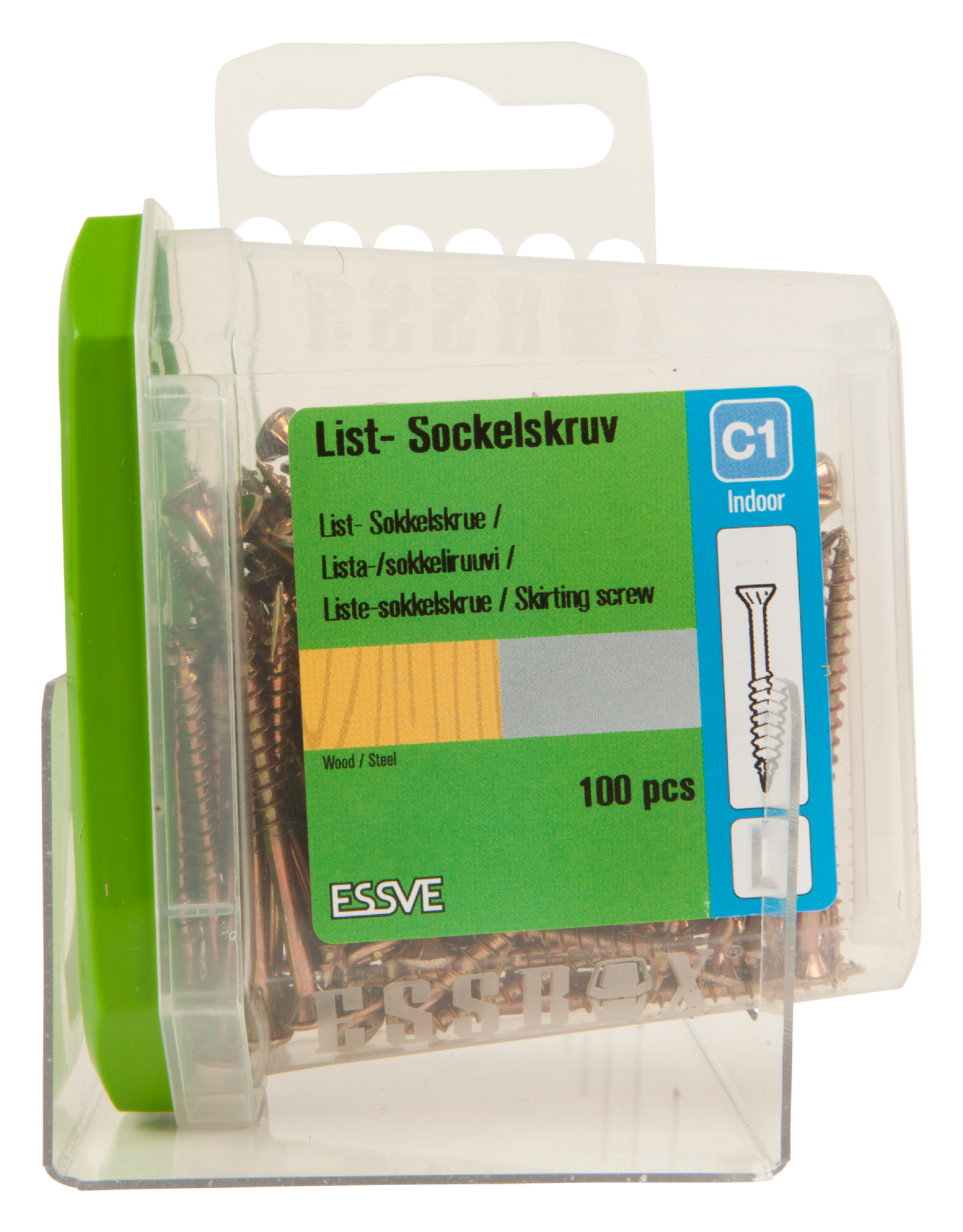 SOCKELSKRUV VIT 3.4X45 100ST PH2 TRÄ/STÅLREGEL