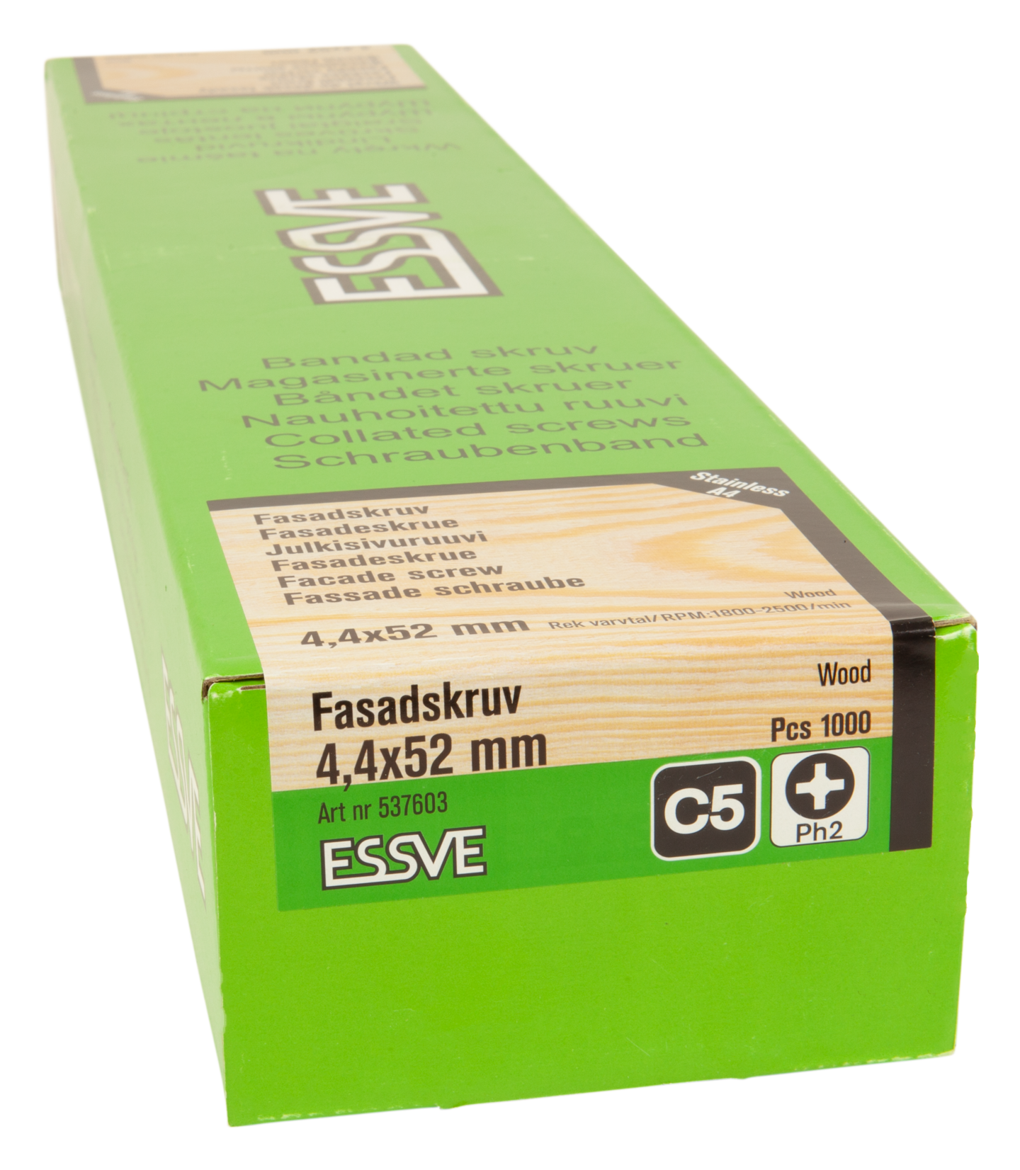 FASADSKRUV ROSTFRI/SYRAFAST BLANK BANDAD A4 4,2X52