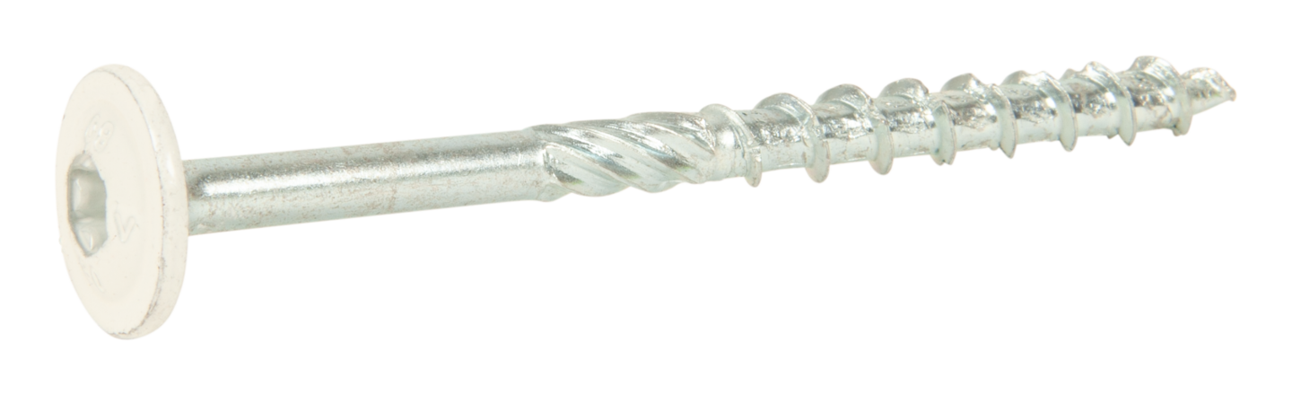 KONSTRUKTIONSSKRUV WAF 6,0x80 TX30 FZB+ VIT RAL9010 100ST