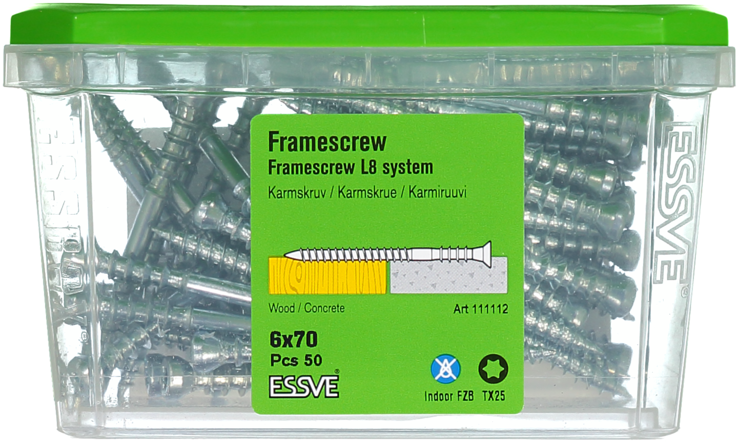 KARMSKRUV ESSVE L8 VASS SPETS FZB 6X70 50ST