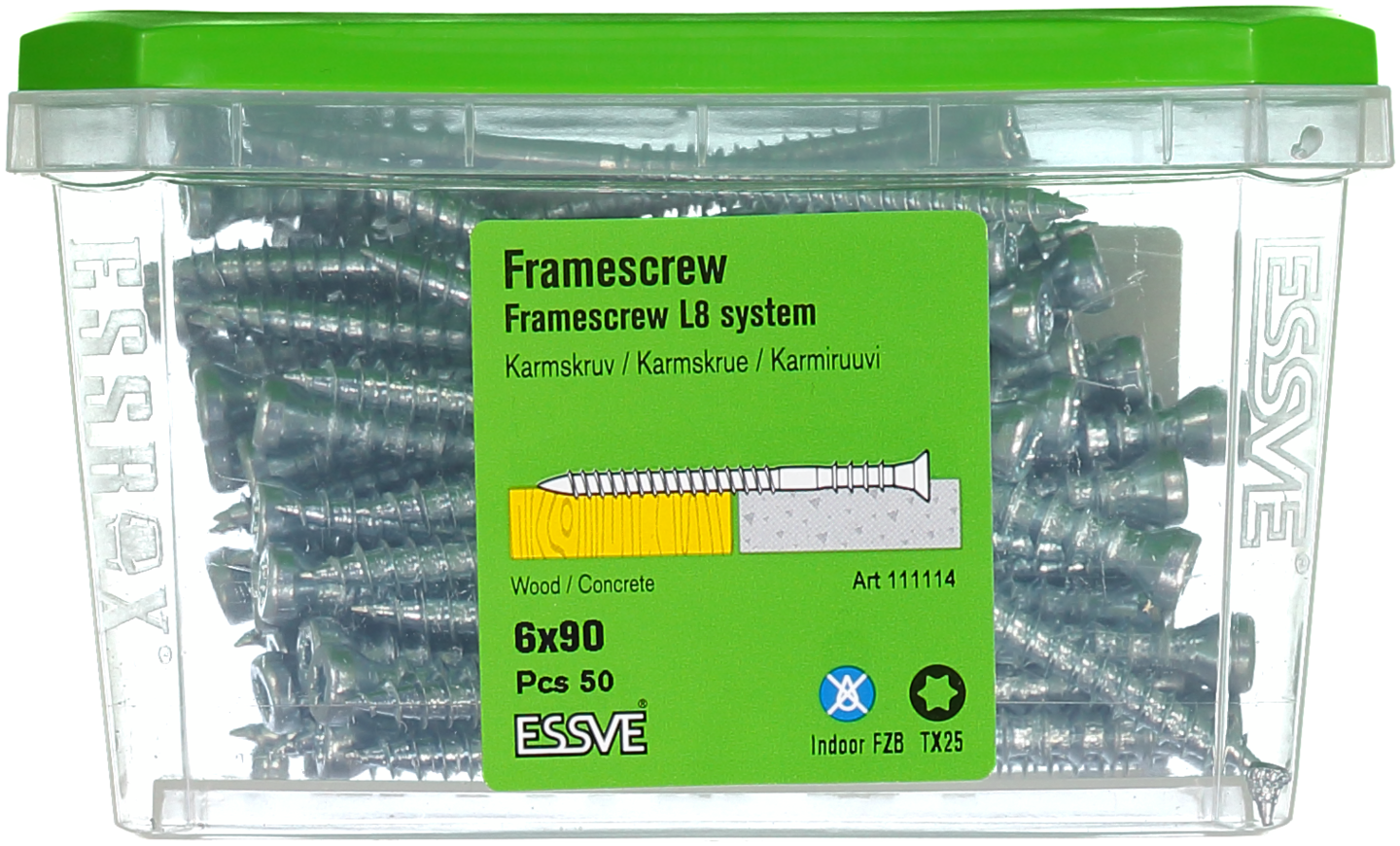 KARMSKRUV ESSVE L8 VASS SPETS FZB 6X90 50ST