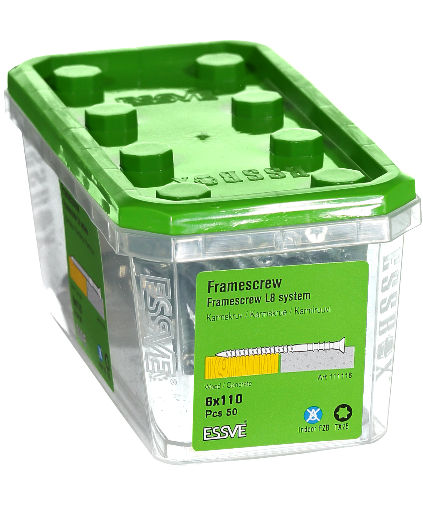 KARMSKRUV ESSVE L8 VASS SPETS FZB 6X110 50ST