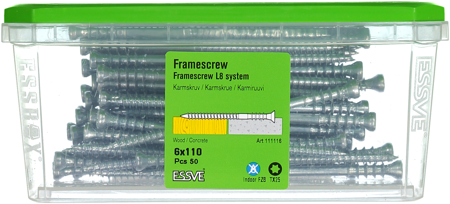 KARMSKRUV ESSVE L8 VASS SPETS FZB 6X110 50ST