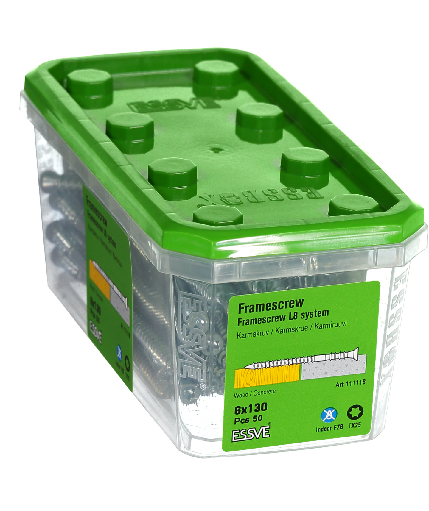 KARMSKRUV L8 VASS SPETS FÖRZINKAD 6X130 50ST