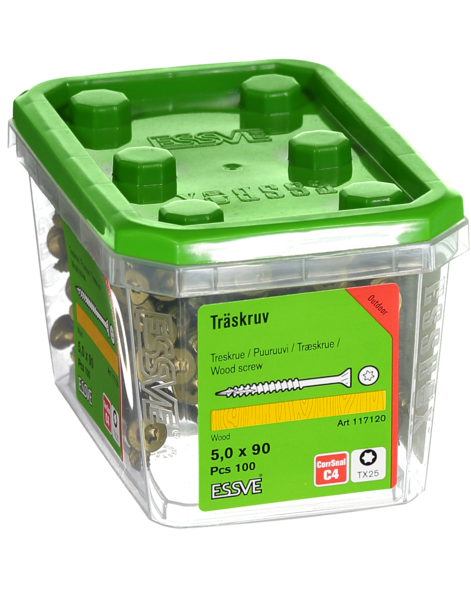 TRÄSKRUV ESSVE CUTTERS FÖRSÄNKT SK CORRSEAL 5,0X90