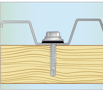 FARMARSKRUV ESSVE BORRSPETS VINGAR MED BRICKA RAL7047 4,8X35 100