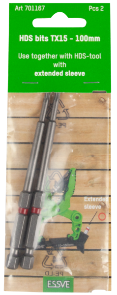 BITS TX15X100 EXTENDED SLEEVE HDS