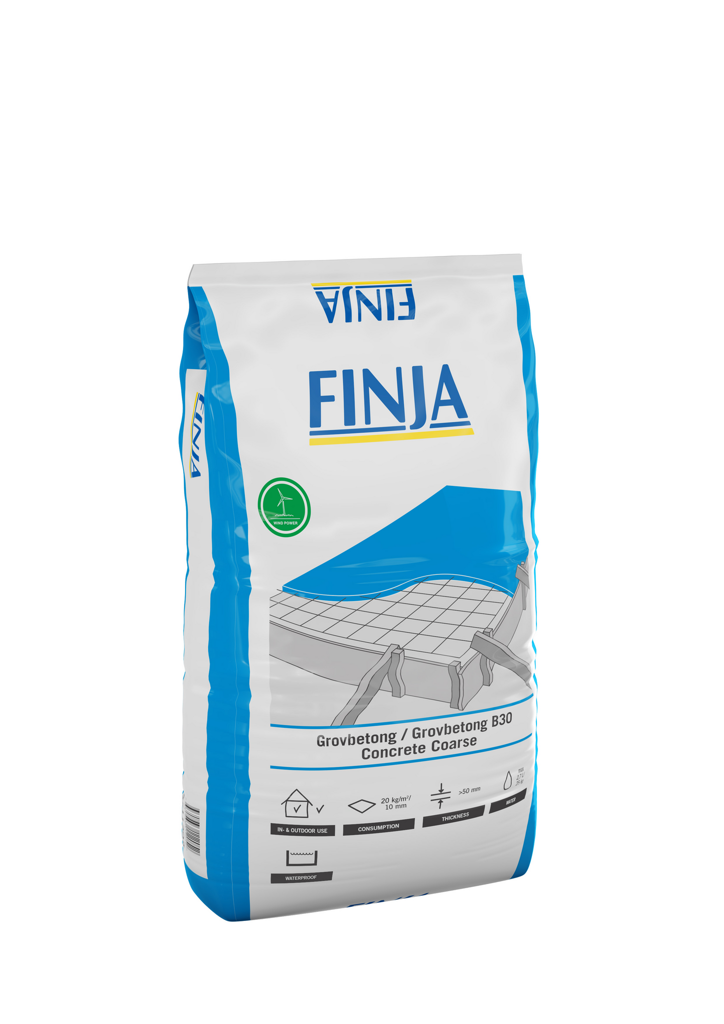 GROVBETONG FINJA K40 0-8MM 25KG