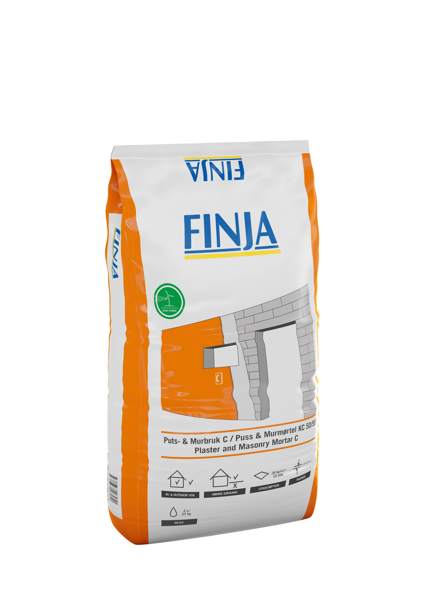 PUTS &  MURBRUK C FINJA 0-3MM 25KG