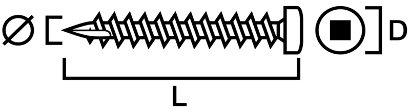 FÖNSTERBLECKSSKRUV GUNNEBO FASTENING A4 3,5-25