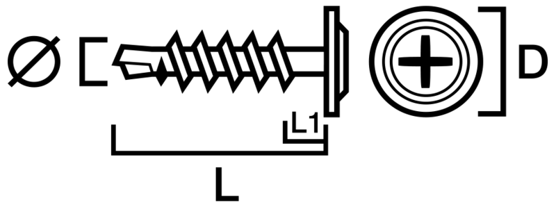 MONTAGESKRUV SIMPSON STRONG-TIE BORRSPETS ELFÖRZ TRÄ/STÅL 4,2X13MM 250ST