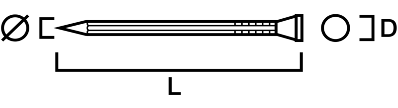DYCKERT SIMPSON STRONG-TIE ELFÖRZINKAD GUL RÄFFLA KONISKT HUVUD 1,7X40MM 1000ST