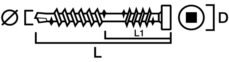 GOLV&SOCKELSKRUV SIMPSON STRONG-TIE TRÄ FZB GUL 4,2X55 250ST