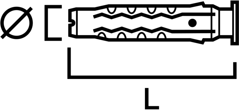 NYLONPLUGG SIMPSON STRONG-TIE MQ 14X70MM 20ST