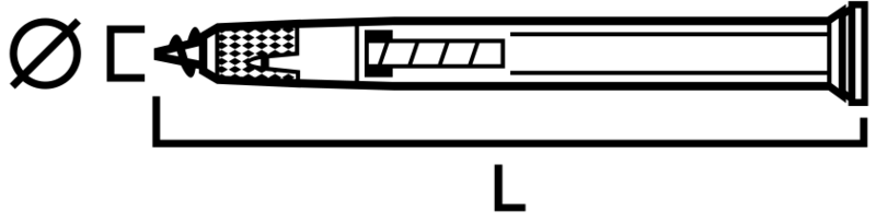LÄTTBETONGPLUGG SIMPSON STRONG-TIE SEXKANT MED SKRUV 10X100 25ST