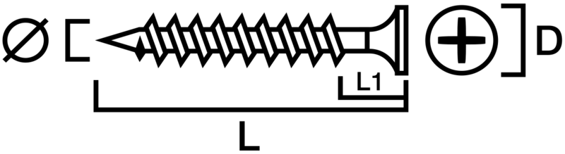 GIPSSKRUV SIMPSON STRONG-TIE STÅL ELFÖRZINKAD 3,5X25MM STÅL 1000ST