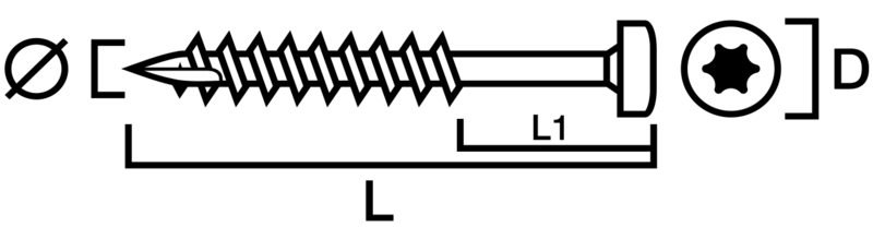 TRÄSKRUV SIMPSON STRONG-TIE ELFÖRZINKAD KULLRIG 3,5X15MM 15133