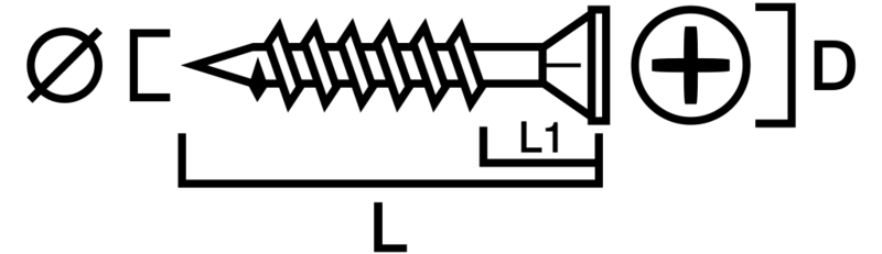 SPÅNSKIVESKRUV SIMPSON STRONG-TIE OSB FOSFATERAD STÅL/TRÄ 3,9X28 500ST