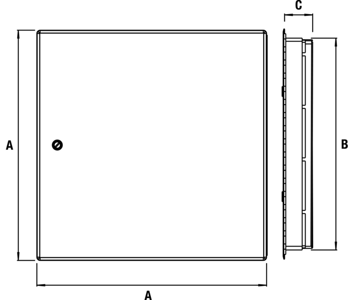 INSPEKTIONSLUCKA STD 200X200 HILA
