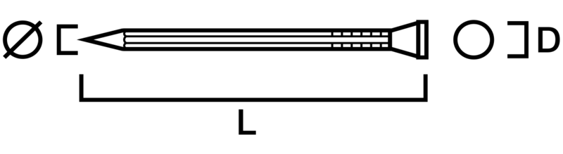 DYCKERT GUNNEBO FASTENING FZB 30X1,4 1000ST, RÄFFLAD KONISKT HUVUD
