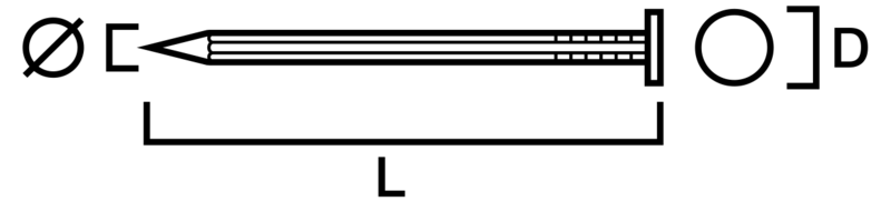 TRÅDSPIK GUNNEBO FASTENING ELFZ 40X1,7 75ST, RÄFFLAD FLAT HUVUD SB
