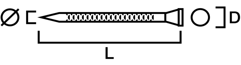 DYCKERT SIMPSON STRONG-TIE ELFÖRZINKAD RÄFFLAD HUGGEN 2X35MM 410936