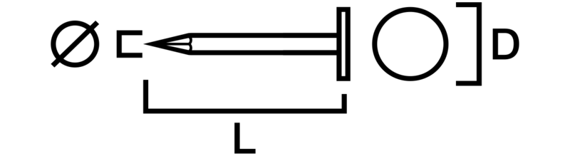 PAPPSPIK SIMPSON STRONG-TIE VARMFÖRZINKAD RUND FLAT 2,5X50MM 250ST