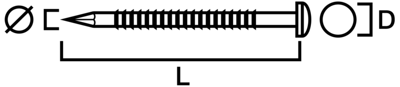 BLECKSPIK SIMPSON STRONG-TIE ELFÖRZINKAD BRICKA LÅGKULL HUV VIT 2,5X30MM 100ST