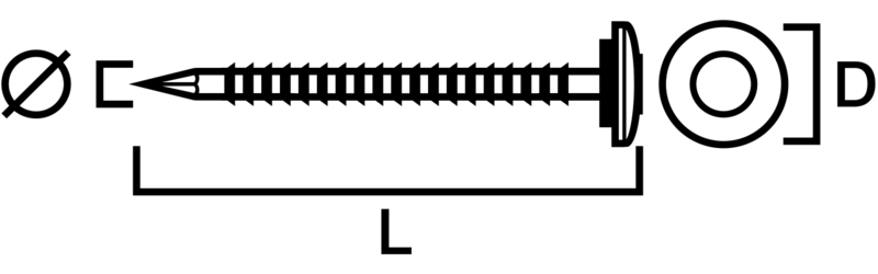 KLOCKSPIK GUNNEBO FASTENING 60X3,7 VFZ LACKERAD, KAMGÄNGAD BRICKA 100ST