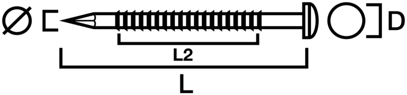 KAMSPIK GUNNEBO FASTENING RFR 75-3,1 250P A4, 75-3,1 KAMGÄNGAD LÅGKULLRIGT H