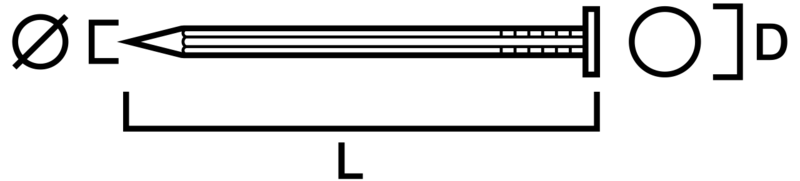 SPIK SIMPSON STRONG-TIE BLANK ROSTFRI 316/A4 RÄFFLAD FLAT 2,3X60MM 500ST