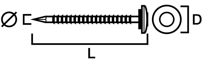 KLOCKSPIK GUNNEBO FASTENING ROSTFRI 60X3,4 100ST, KAMGÄNGAD BRICKA PAKET