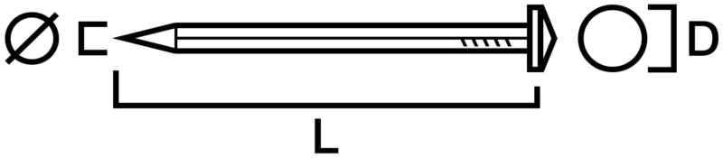 KOPPARSPIK SIMPSON STRONG-TIE FYRKANT ROSETT 2,5X40MM Z264474