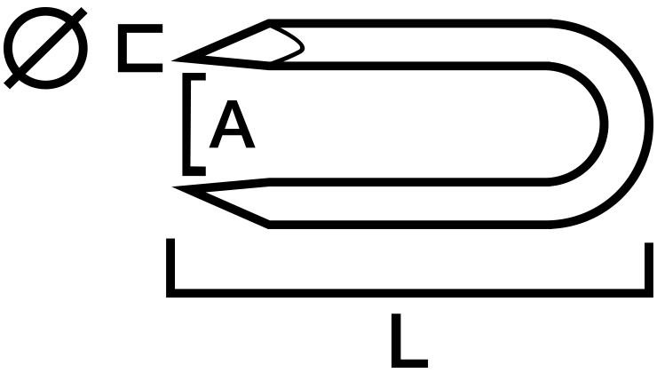 KRAMPA GUNNEBO FASTENING AZ 19X1,75 FZB 1000ST, UTVÄNDIG TRÄ PAKET
