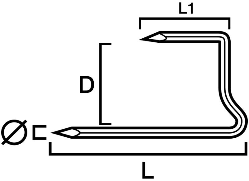 TAKPANNEKROK GUNNEBO FASTENING RFBL 60-25-30 100, 304/A2 3,0 RUND