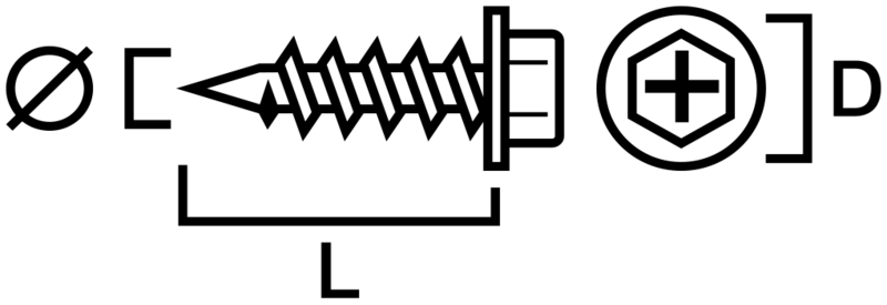 PLÅTSKRUV SIMPSON STRONG-TIE ELFÖRZ 1/4T 4,2-13MM 1000ST