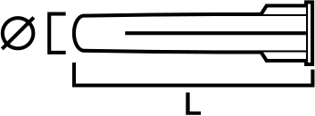 PLASTPLUGG SIMPSON STRONG-TIE GRÖN 12X60 50ST