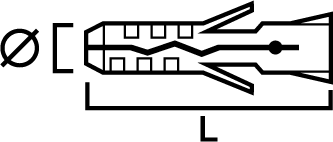 NYLONPLUGG SIMPSON STRONG-TIE 8X40MM 100ST