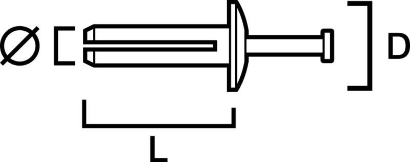 METALLSPIKPLUGG SIMPSON STRONG-TIE BETONG 6X38MM 250ST