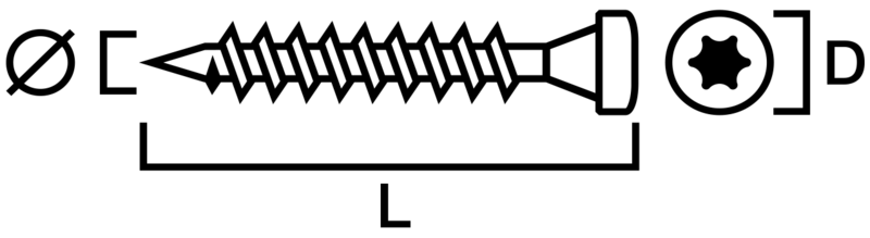 ANKARSKRUV SIMPSON STRONG-TIE IMPREG+ TX20 5,0X40MM 250ST