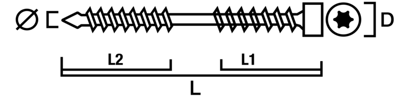 TRÄSKRUV SIMPSON STRONG-TIE SW-D SOLID PROTEC+ DUBBELGÄNGAD 8,0X300MM 72204
