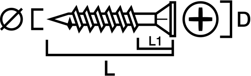 FIBERCEMENTSKRUV SIMPSON STRONG-TIE ZNNI PH2 VÅTRUM PLÅT/TRÄ 3,9-25