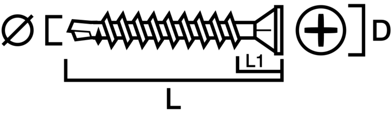 SPÅNSKIVESKRUV/OSB SIMPSON STRONG-TIE FOSFATERAD BORR STÅL BANDAD 3,9-28