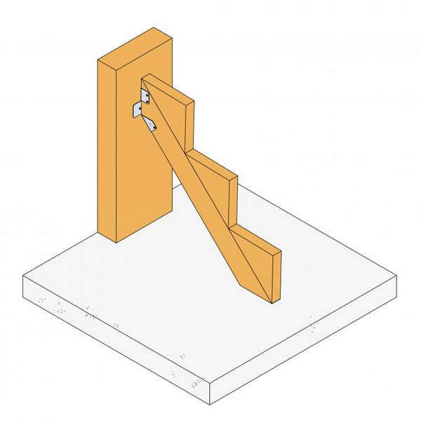 BALKSKO SIMPSON STRONG-TIE SPR 45° LUT 45X120X1,5, SST JUSTERBAR 20ST/FRP