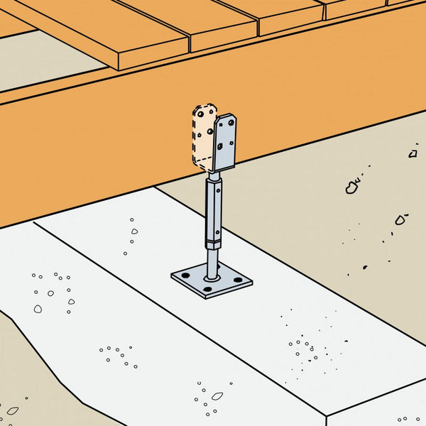 STOLPSKO SIMPSON STRONG-TIE PDT TYP U VFZ JUSTERBAR SST 71X40